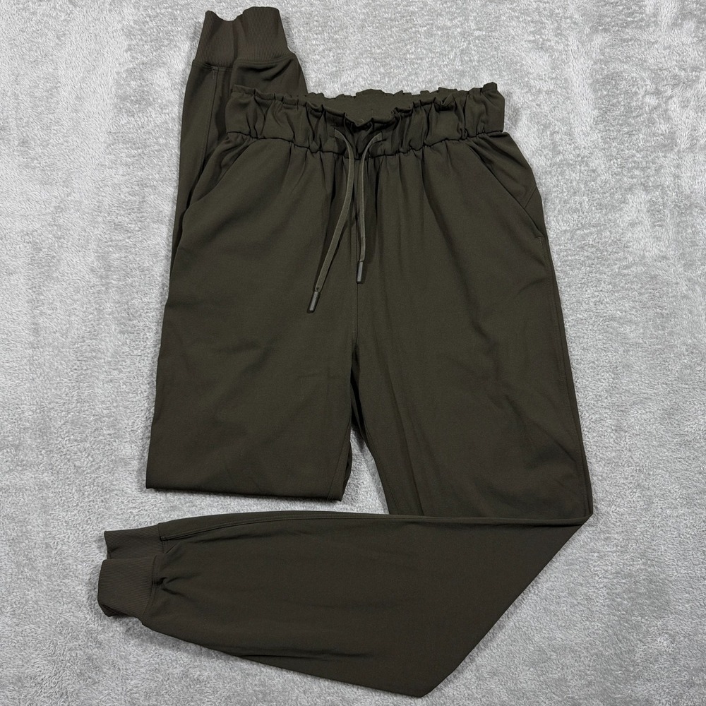 Lululemon Keep Moving Jogger 7/8 Pant Green Womens 2 Relaxed Gym W5CV4S